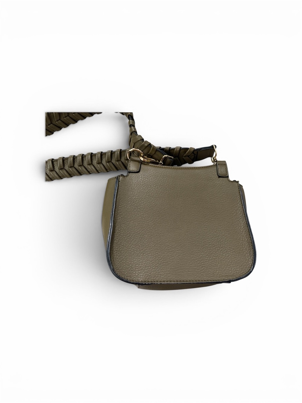 Anthropologie Olive Mini Crossbody with Pink Pom Pom - Picture 4 of 5